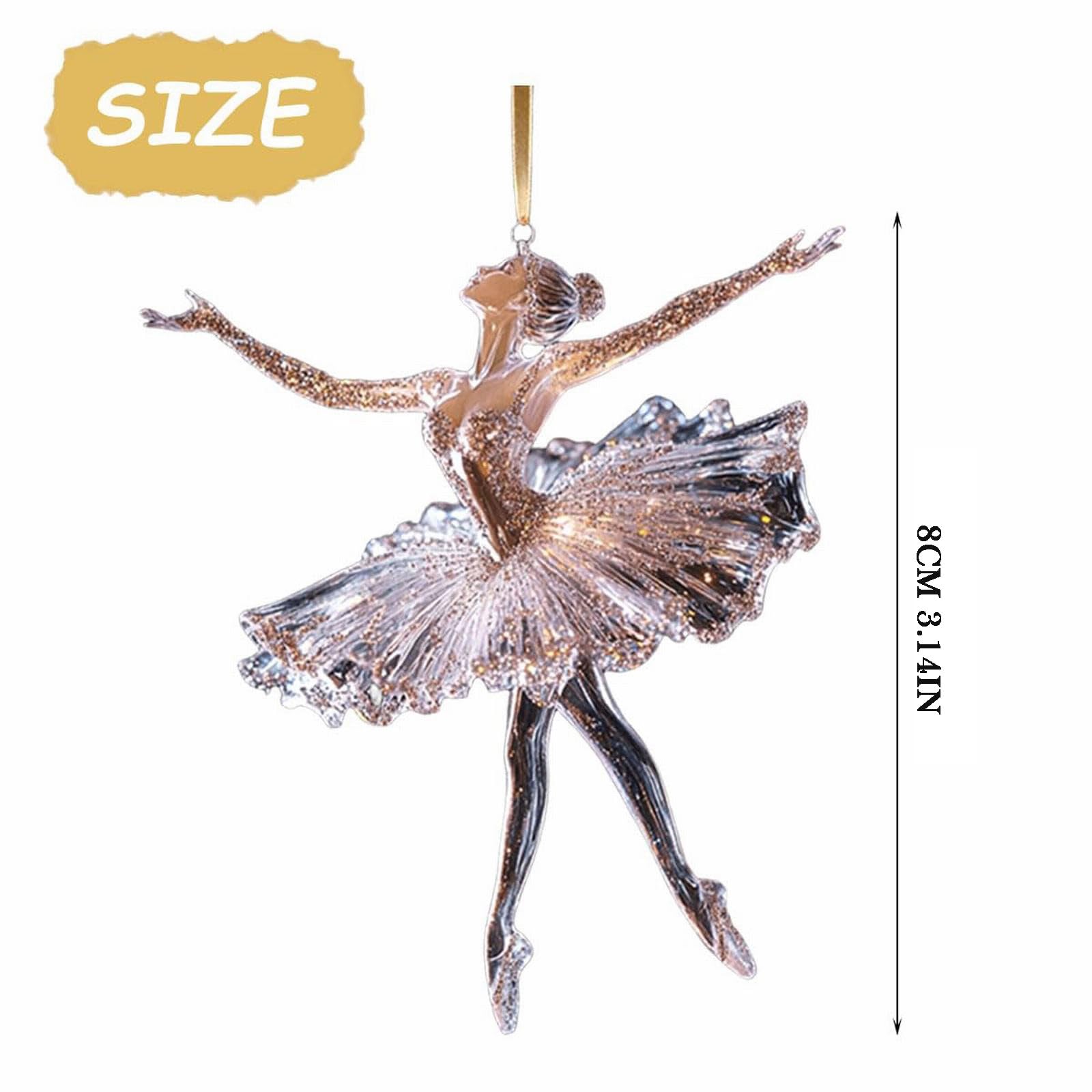 Niaviben Sparkling Ballerina Christmas Ornament 2D Acrylic